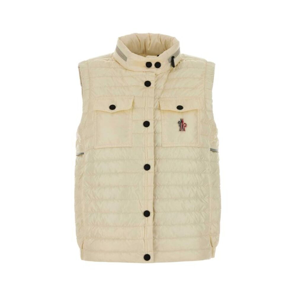 Moncler Grenoble Women Cream Nylon Gumiane Down Jacket